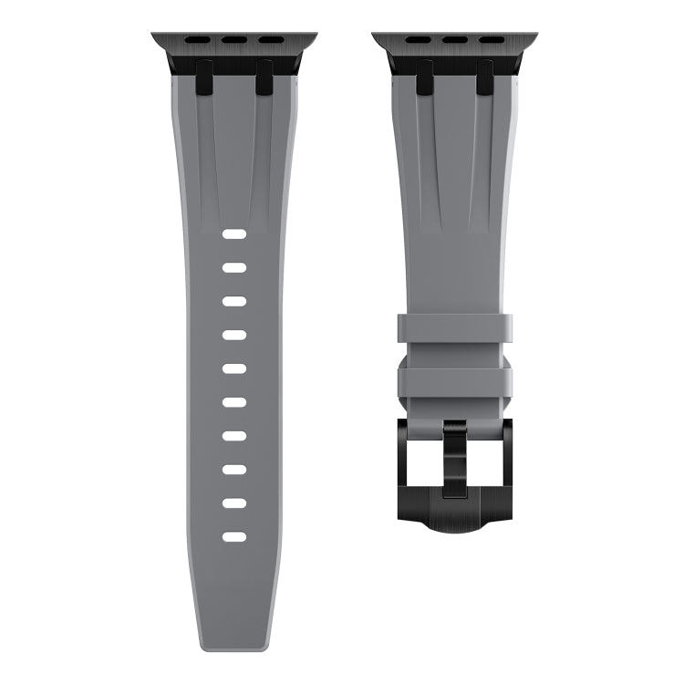 AP Silicone Watch Band For Apple Watch 4 40mm(Black Grey) - Watch Bands by PMC TechLife | Online Shopping South Africa | PMC TechLife