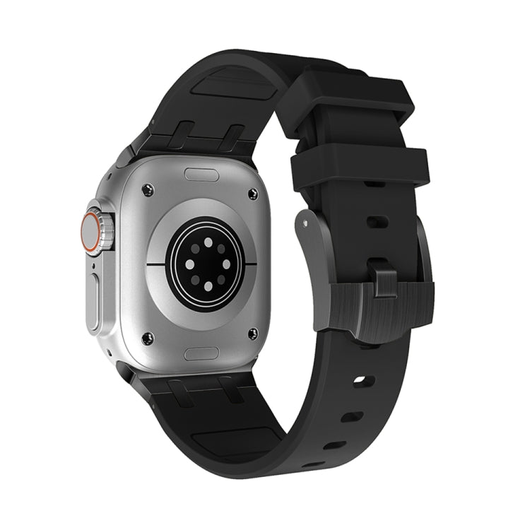 AP Silicone Watch Band For Apple Watch 4 44mm(Black Black) - Watch Bands by PMC TechLife | Online Shopping South Africa | PMC TechLife