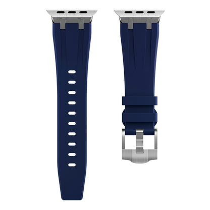 AP Silicone Watch Band For Apple Watch 3 42mm(Silver Blue) - Watch Bands by PMC Jewellery | Online Shopping South Africa | PMC Jewellery