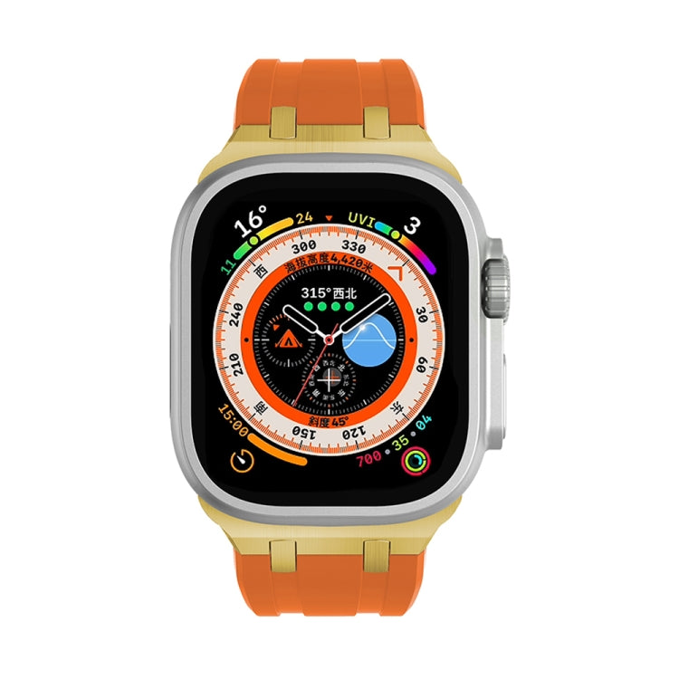 AP Silicone Watch Band For Apple Watch 2 38mm(Gold Orange) - Watch Bands by PMC TechLife | Online Shopping South Africa | PMC TechLife
