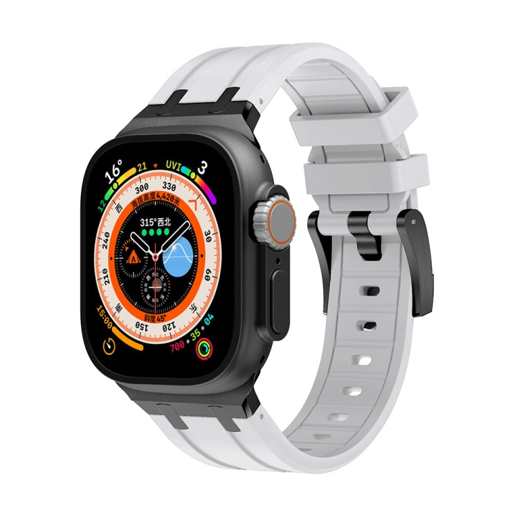 AP Silicone Watch Band For Apple Watch 2 38mm(Black White) - Watch Bands by PMC TechLife | Online Shopping South Africa | PMC TechLife