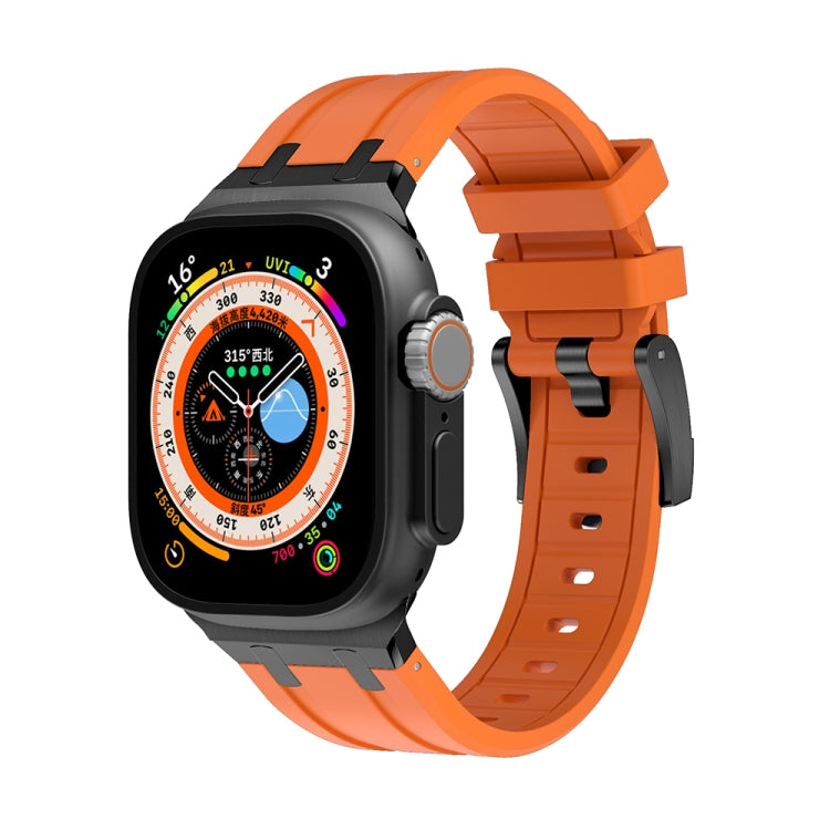 AP Silicone Watch Band For Apple Watch 2 42mm(Black Orange) - Watch Bands by PMC TechLife | Online Shopping South Africa | PMC TechLife