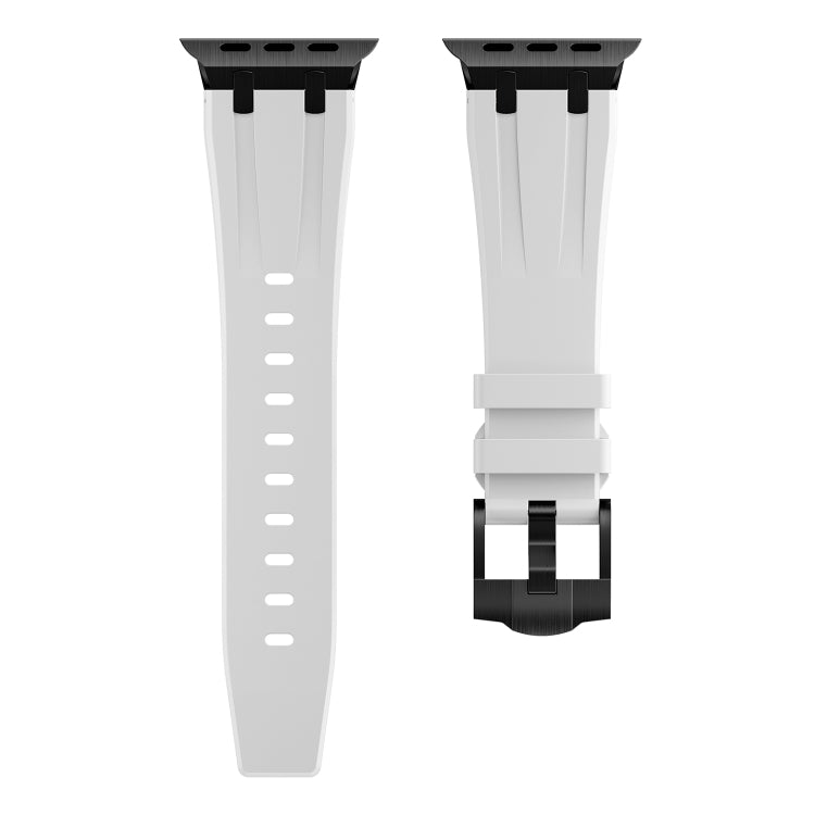 AP Silicone Watch Band For Apple Watch 38mm(Black White) - Watch Bands by PMC TechLife | Online Shopping South Africa | PMC TechLife