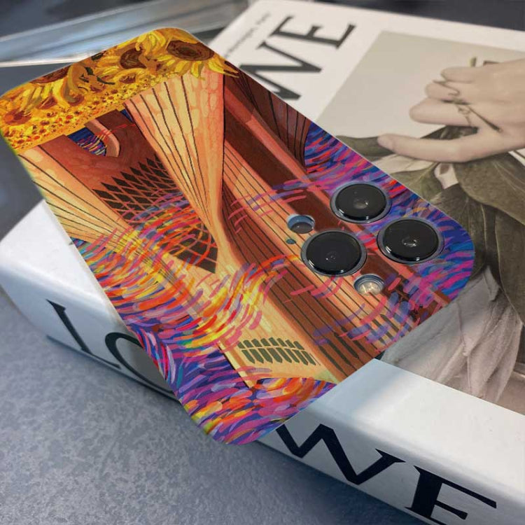 For iPhone 12 Pro Max Precise Hole Oil Painting Pattern PC Phone Case(Architectural Painting) - free shipping - PMC TechLife - Order now!