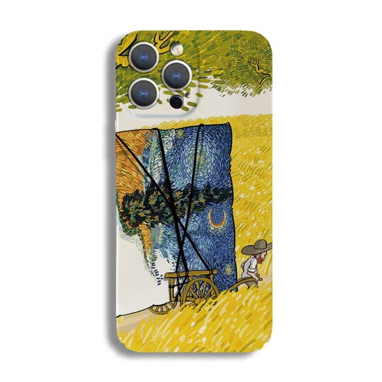 For iPhone 11 Pro Max Precise Hole Oil Painting Pattern PC Phone Case(Handcart) - iPhone 11 Pro Max Cases by PMC TechLife | Online Shopping South Africa | PMC TechLife