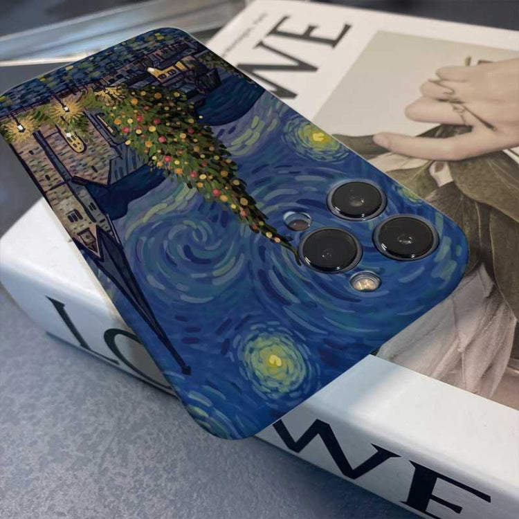 For iPhone XR Precise Hole Oil Painting Pattern PC Phone Case(Castle) - More iPhone Cases by PMC TechLife | Online Shopping South Africa | PMC TechLife