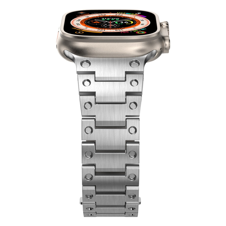 Double Rows Metal Watch Band For Apple Watch SE 2022 40mm(Silver) - Watch Bands by PMC TechLife | Online Shopping South Africa | PMC TechLife