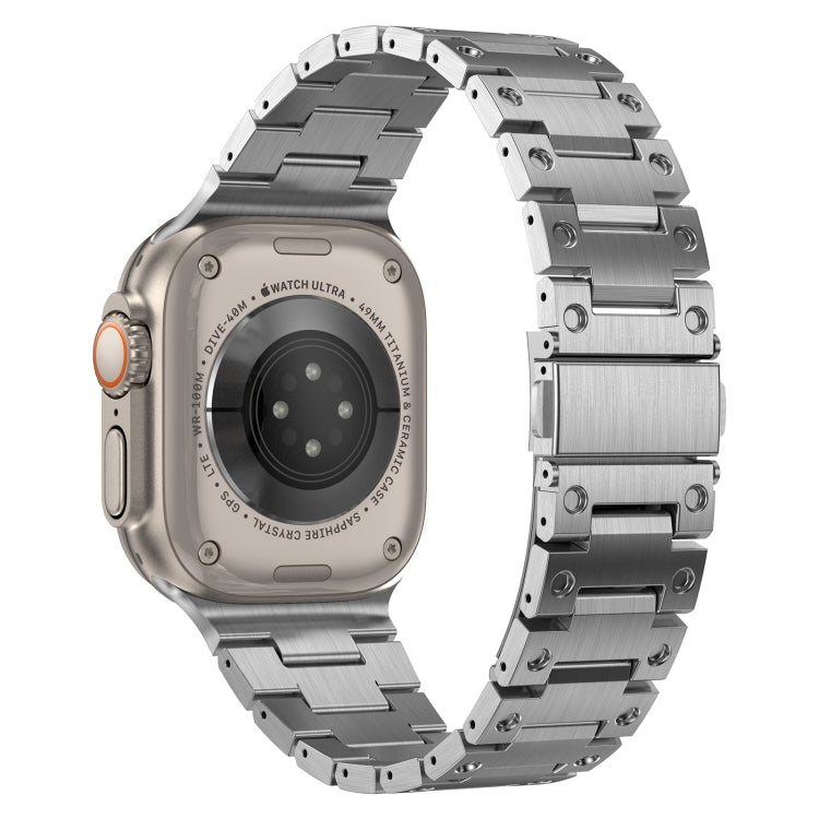 Double Rows Metal Watch Band For Apple Watch SE 2022 44mm(Silver) - Watch Bands by PMC TechLife | Online Shopping South Africa | PMC TechLife