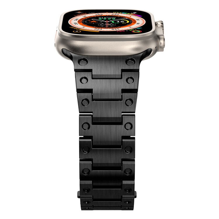 Double Rows Metal Watch Band For Apple Watch 6 40mm(Black) - Watch Bands by PMC TechLife | Online Shopping South Africa | PMC TechLife