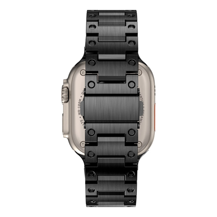 Double Rows Metal Watch Band For Apple Watch 6 40mm(Black) - Watch Bands by PMC TechLife | Online Shopping South Africa | PMC TechLife
