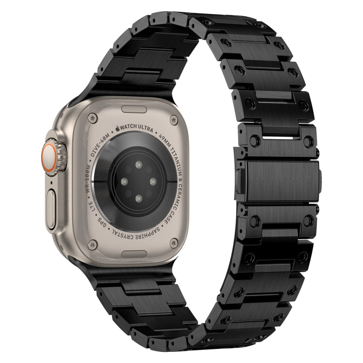 Double Rows Metal Watch Band For Apple Watch 42mm(Black) - Watch Bands by PMC TechLife | Online Shopping South Africa | PMC TechLife