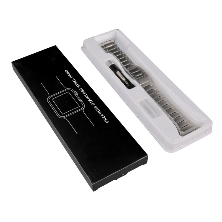 Double Rows Metal Watch Band For Apple Watch 8 45mm(Silver) - Watch Bands by PMC TechLife | Online Shopping South Africa | PMC TechLife