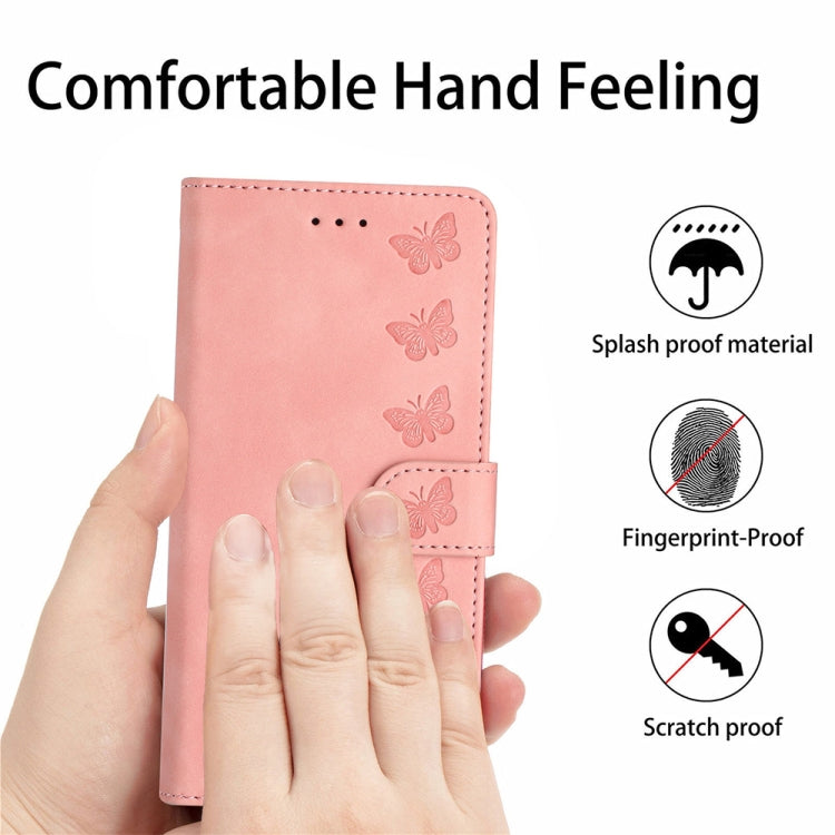For Xiaomi Redmi Note 12 5G Global Seven Butterflies Embossed Leather Phone Case(Pink) - free shipping - PMC TechLife - Order now!