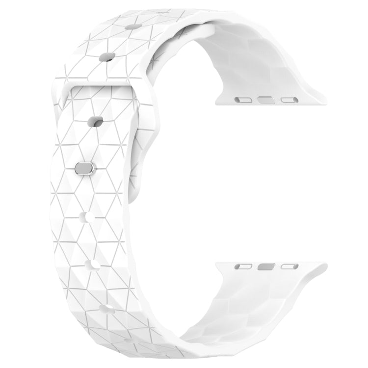 Football Texture Silicone Watch Band For Apple Watch 8 41mm(White) - Watch Bands by PMC Jewellery | Online Shopping South Africa | PMC Jewellery