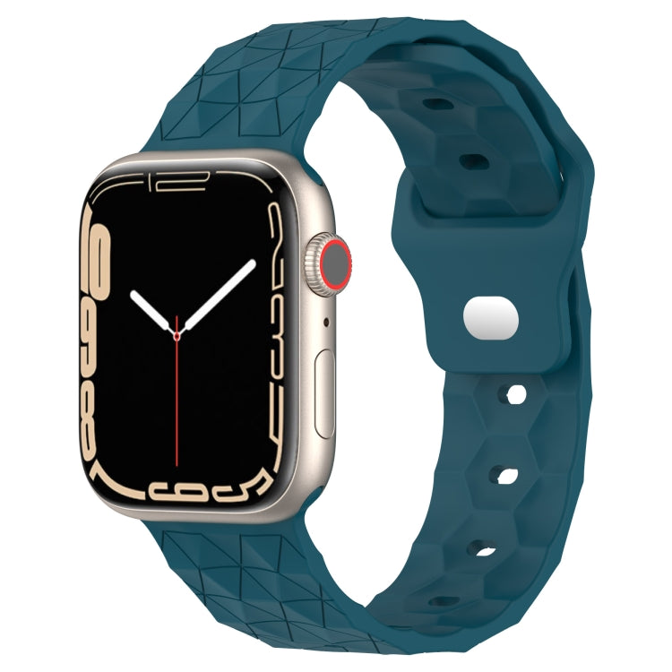 Football Texture Silicone Watch Band For Apple Watch 8 41mm(Dark Blue) - Watch Bands by PMC Jewellery | Online Shopping South Africa | PMC Jewellery