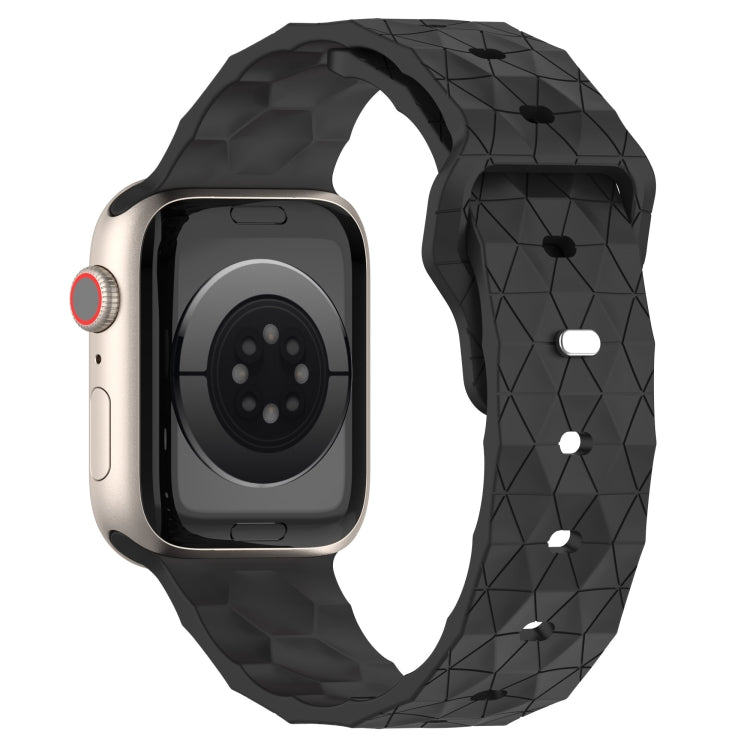 Football Texture Silicone Watch Band For Apple Watch 7 45mm(Dark Grey) - Watch Bands by PMC TechLife | Online Shopping South Africa | PMC TechLife