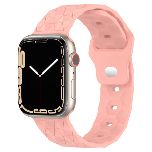 Football Texture Silicone Watch Band For Apple Watch SE 2022 40mm(Pink) - Watch Bands by PMC Jewellery | Online Shopping South Africa | PMC Jewellery