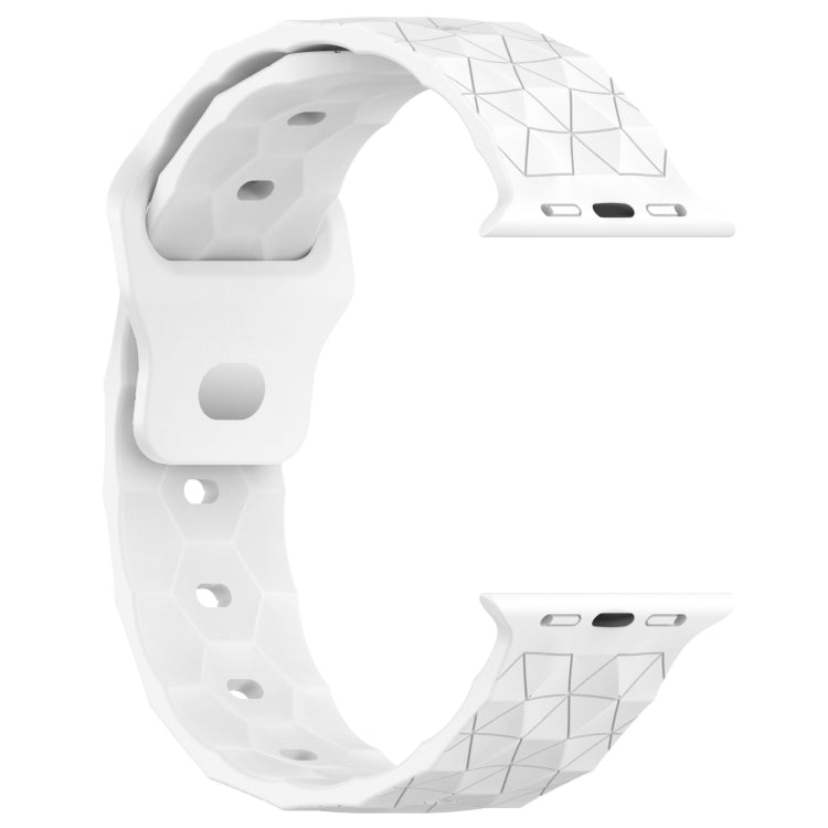 Football Texture Silicone Watch Band For Apple Watch 5 40mm(White) - Watch Bands by PMC TechLife | Online Shopping South Africa | PMC TechLife