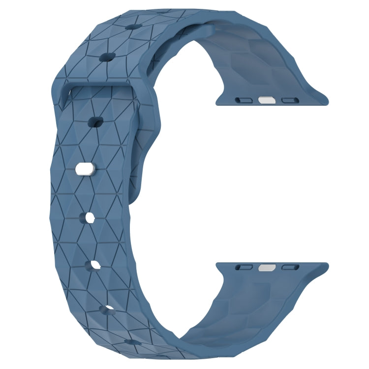 Football Texture Silicone Watch Band For Apple Watch 5 44mm(Blue) - Watch Bands by PMC Jewellery | Online Shopping South Africa | PMC Jewellery