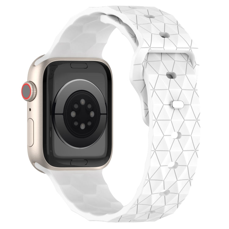 Football Texture Silicone Watch Band For Apple Watch 4 44mm(White) - Watch Bands by PMC TechLife | Online Shopping South Africa | PMC TechLife