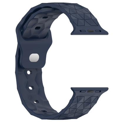 Football Texture Silicone Watch Band For Apple Watch 4 44mm(Midnight Blue) - Watch Bands by PMC Jewellery | Online Shopping South Africa | PMC Jewellery