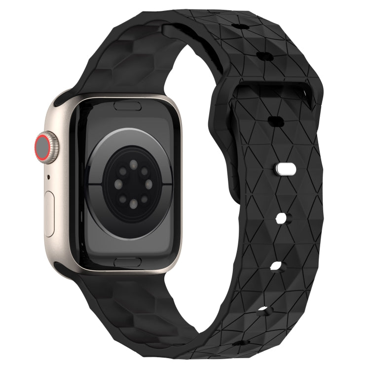 Football Texture Silicone Watch Band For Apple Watch 3 42mm(Black) - Watch Bands by PMC TechLife | Online Shopping South Africa | PMC TechLife