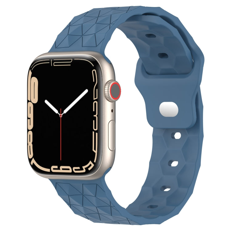 Football Texture Silicone Watch Band For Apple Watch 38mm(Blue) - Watch Bands by PMC TechLife | Online Shopping South Africa | PMC TechLife