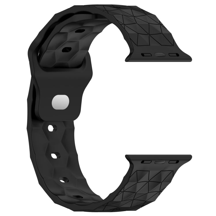 Football Texture Silicone Watch Band For Apple Watch 38mm(Black) - Watch Bands by PMC TechLife | Online Shopping South Africa | PMC TechLife