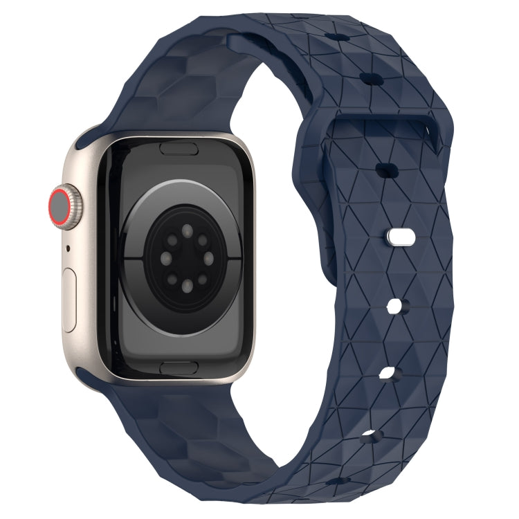Football Texture Silicone Watch Band For Apple Watch 38mm(Midnight Blue) - Watch Bands by PMC TechLife | Online Shopping South Africa | PMC TechLife
