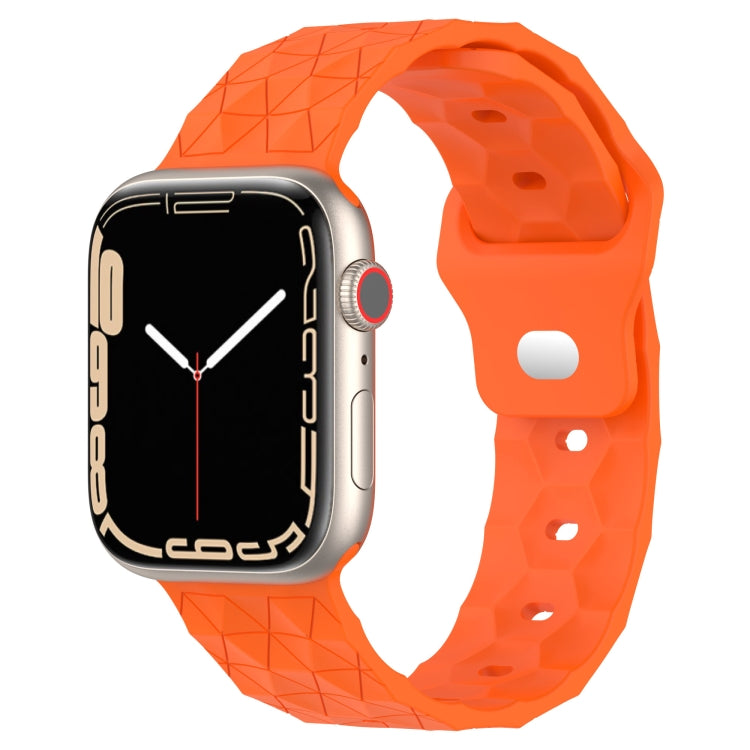 Football Texture Silicone Watch Band For Apple Watch 42mm(Orange) - Watch Bands by PMC TechLife | Online Shopping South Africa | PMC TechLife