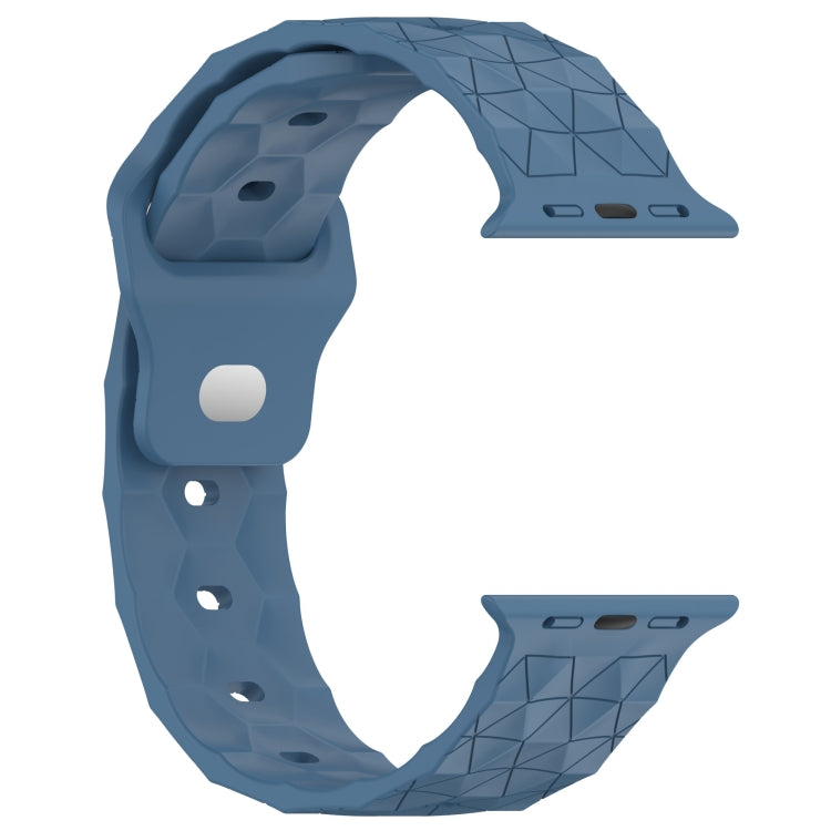 Football Texture Silicone Watch Band For Apple Watch 42mm(Blue) - Watch Bands by PMC TechLife | Online Shopping South Africa | PMC TechLife