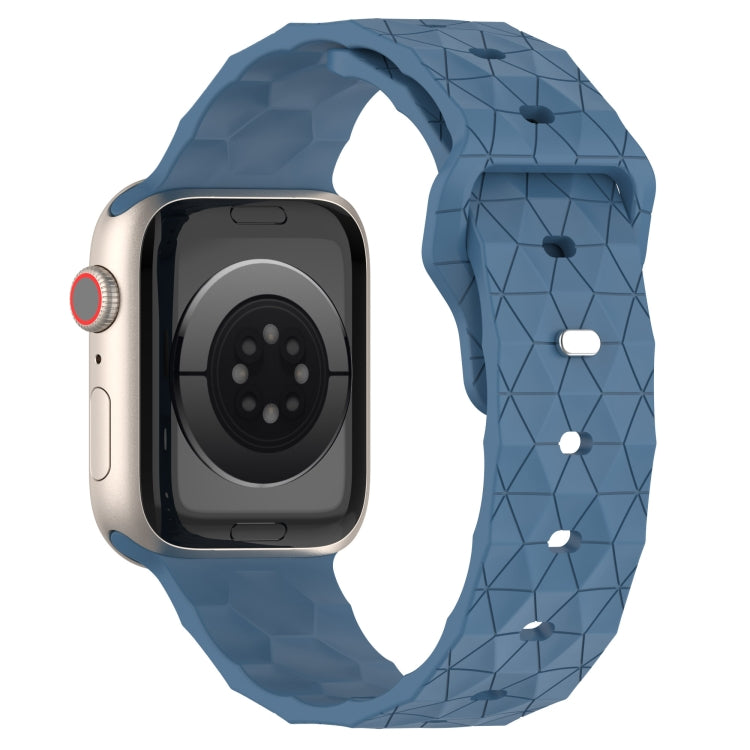 Football Texture Silicone Watch Band For Apple Watch 42mm(Blue) - Watch Bands by PMC TechLife | Online Shopping South Africa | PMC TechLife