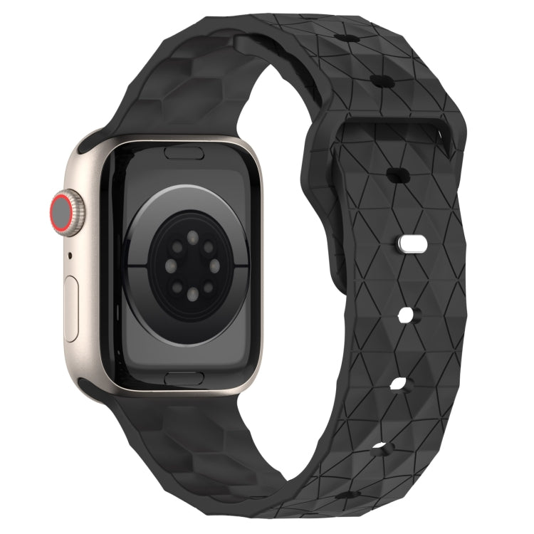 Football Texture Silicone Watch Band For Apple Watch 9 45mm(Dark Grey) - Watch Bands by PMC TechLife | Online Shopping South Africa | PMC TechLife