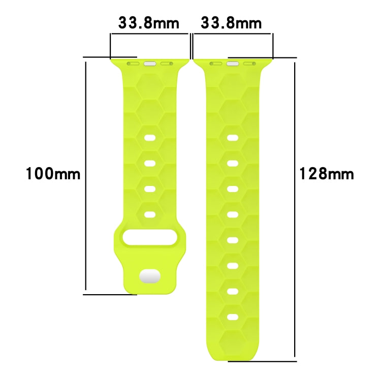 Football Texture Silicone Watch Band For Apple Watch 42mm(White) - Watch Bands by PMC Jewellery | Online Shopping South Africa | PMC Jewellery