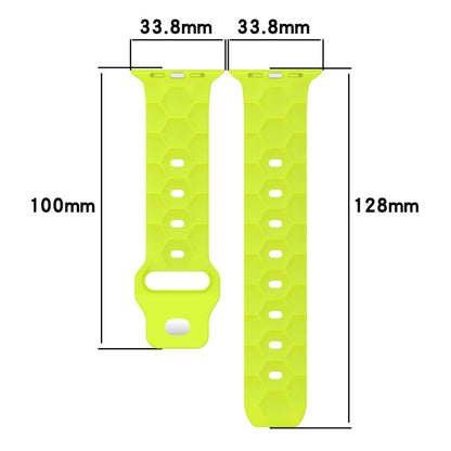 Football Texture Silicone Watch Band For Apple Watch 42mm(Yellow) - Watch Bands by PMC Jewellery | Online Shopping South Africa | PMC Jewellery