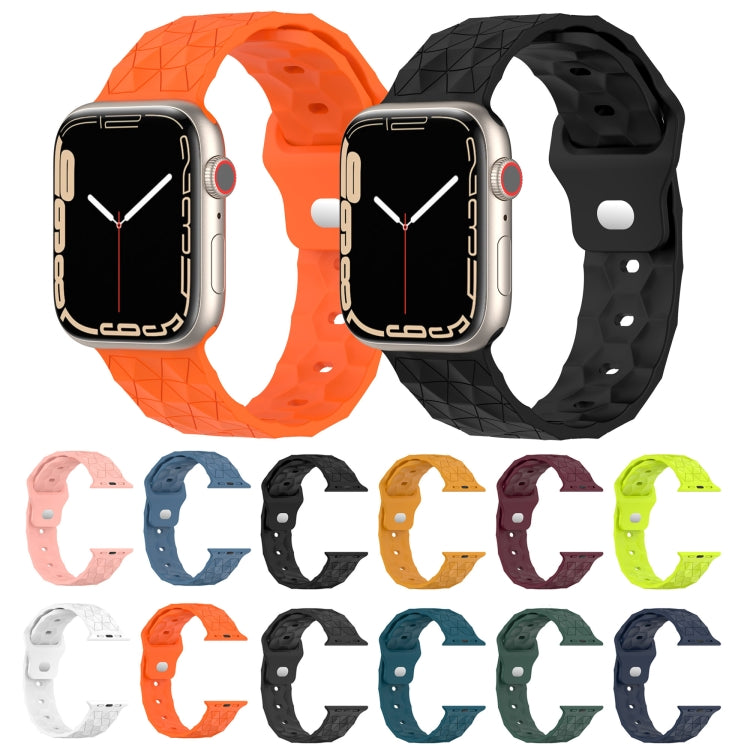 Football Texture Silicone Watch Band For Apple Watch 38mm(White) - Watch Bands by PMC Jewellery | Online Shopping South Africa | PMC Jewellery