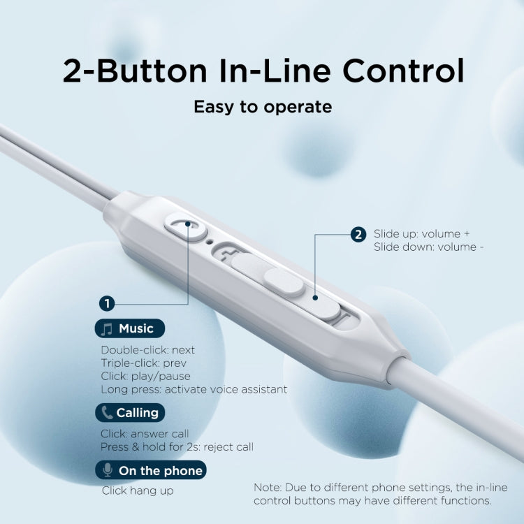 JOYROOM JR-EC06 Type-C Metal In-Ear Wired Earphone, Length: 1.2m(White) - Type-C Earphone by JOYROOM | Online Shopping South Africa | PMC TechLife