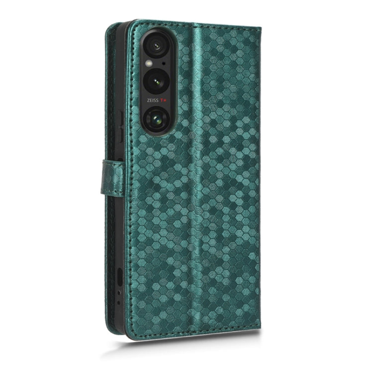For Sony Xperia 1 V Honeycomb Dot Texture Leather Phone Case(Green) - free shipping - PMC TechLife - Order now!