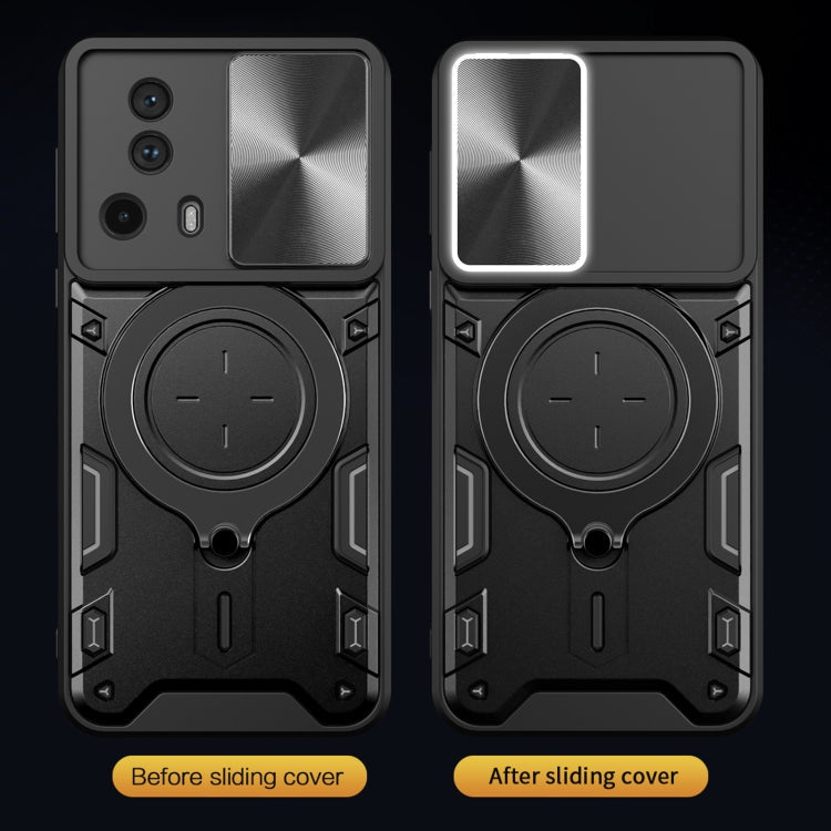 For Xiaomi 13 Lite / Civi 2 5G CD Texture Sliding Camshield Magnetic Holder Phone Case(Black) - free shipping - PMC TechLife - Order now!