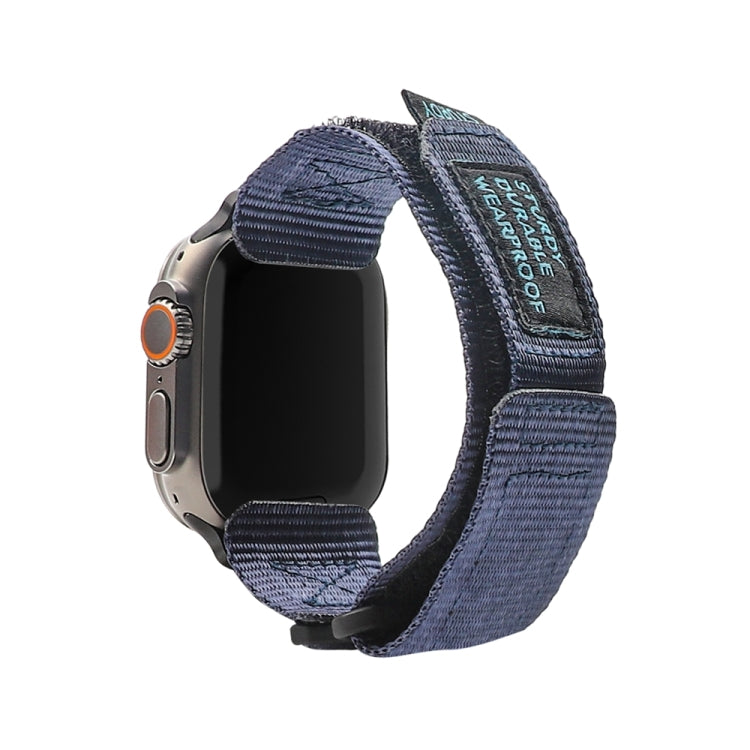 Nylon Two Section Watch Band For Apple Watch 8 45mm(Blue) - Watch Bands by PMC TechLife | Online Shopping South Africa | PMC TechLife