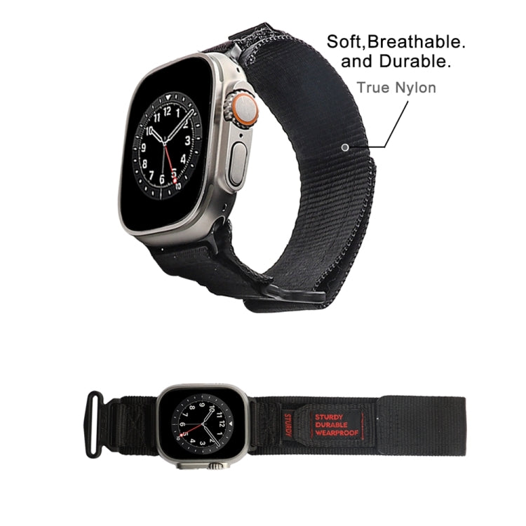 Nylon Two Section Watch Band For Apple Watch 6 40mm(Black) - Watch Bands by PMC TechLife | Online Shopping South Africa | PMC TechLife