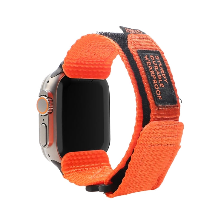 Nylon Two Section Watch Band For Apple Watch 5 44mm(Orange) - Watch Bands by PMC Jewellery | Online Shopping South Africa | PMC Jewellery