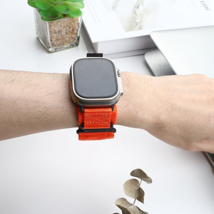 Nylon Two Section Watch Band For Apple Watch 5 40mm(Orange) - Watch Bands by PMC TechLife | Online Shopping South Africa | PMC TechLife