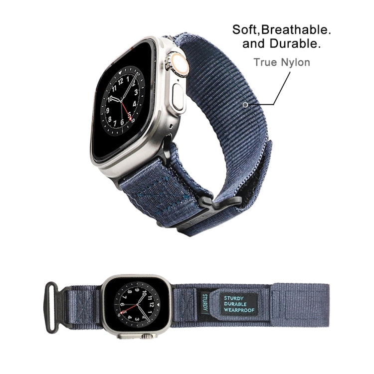Nylon Two Section Watch Band For Apple Watch 4 40mm(Blue) - Watch Bands by PMC TechLife | Online Shopping South Africa | PMC TechLife