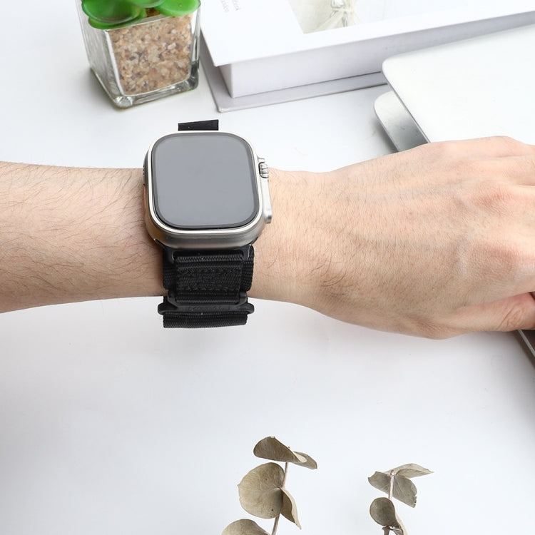 Nylon Two Section Watch Band For Apple Watch 2 42mm(Black) - Watch Bands by PMC TechLife | Online Shopping South Africa | PMC TechLife