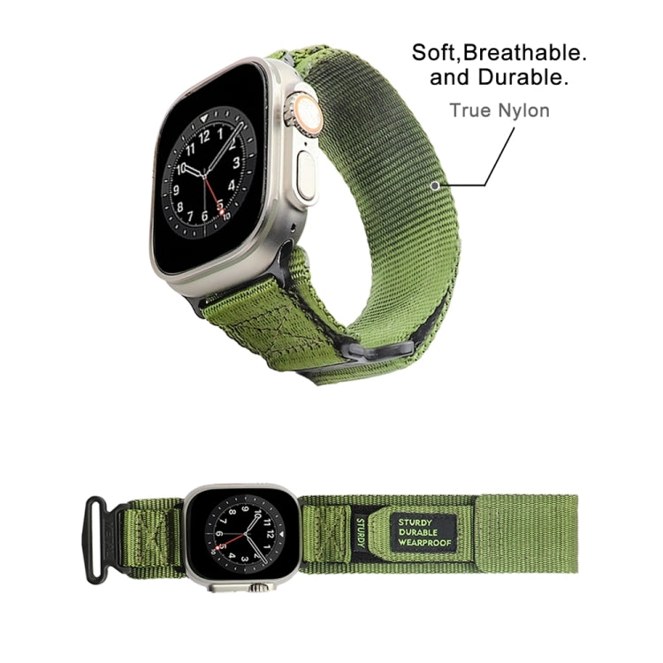 Nylon Two Section Watch Band For Apple Watch 2 38mm(Dark Green) - Watch Bands by PMC TechLife | Online Shopping South Africa | PMC TechLife