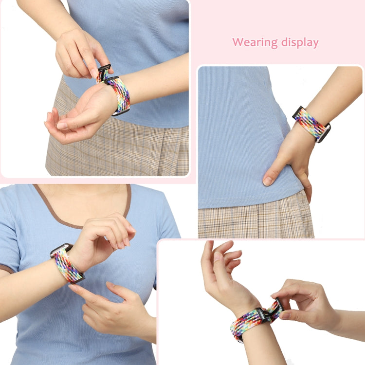 Magnetic Fold Clasp Woven Watch Band For Apple Watch 4 40mm(Blue White) - Watch Bands by PMC TechLife | Online Shopping South Africa | PMC TechLife
