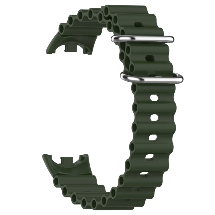 For Xiaomi Mi Band 8 Ocean Silicone Watch Band(Green) - Watch Bands by PMC TechLife | Online Shopping South Africa | PMC TechLife
