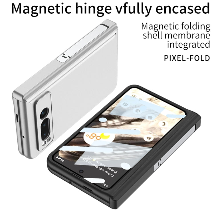 For Google Pixel Fold GKK Integrated Fold Hinge Full Coverage Phone Case with Holder(Blue) - Google Cases by GKK | Online Shopping South Africa | PMC Jewellery