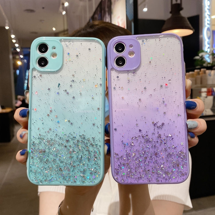 For iPhone 14 Starry Gradient Glitter Powder TPU Phone Case(Purple) - iPhone 14 Cases by PMC Jewellery | Online Shopping South Africa | PMC Jewellery